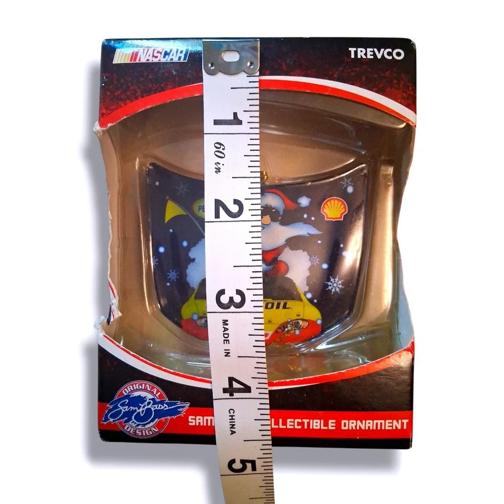 NASCAR Pennzoil Santa Sam Bass Collectible Ornament Trevco Christmas Racing‎